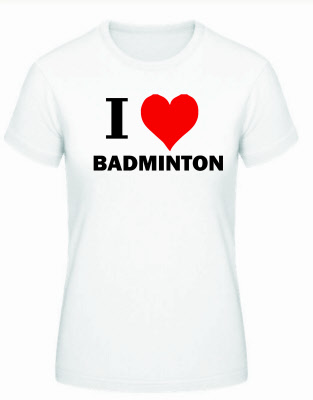 t-shirt wit dames-badminton