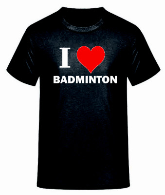 t-shirt zwart heren-badminton